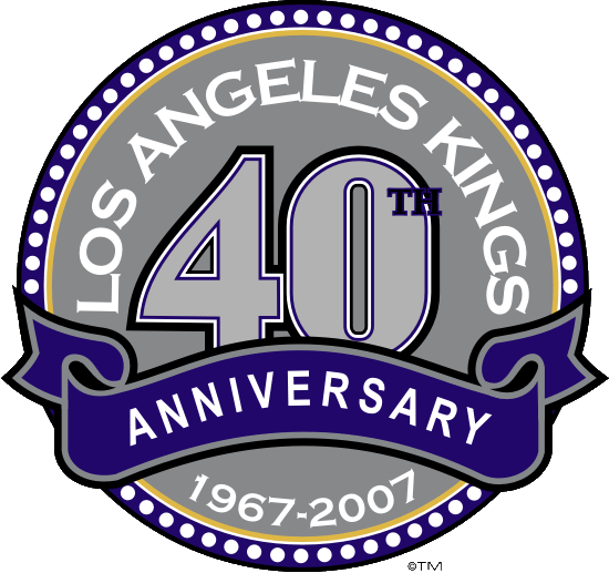 Los Angeles Kings 2007 Anniversary Logo t shirts iron on transfers